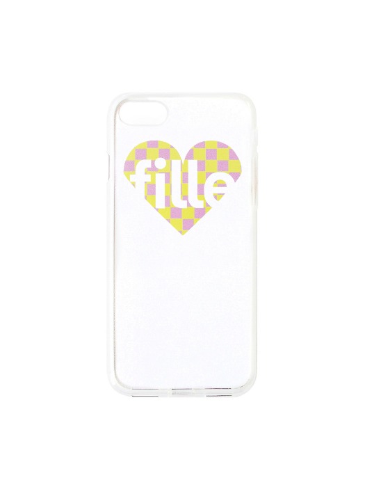 Heart Checker iPhone Case - Lime &amp; Lilac