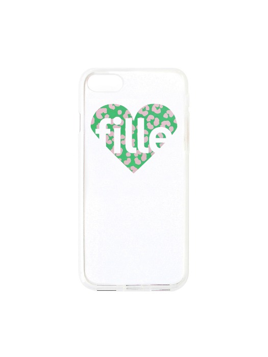 Leopard Heart iPhone Case - Pink &amp; Green