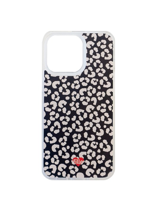 젤하드 Flower iPhone Case - Black &amp; Ivory