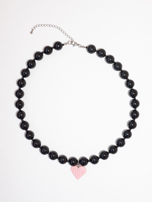 Heart Necklace - Black Onyx