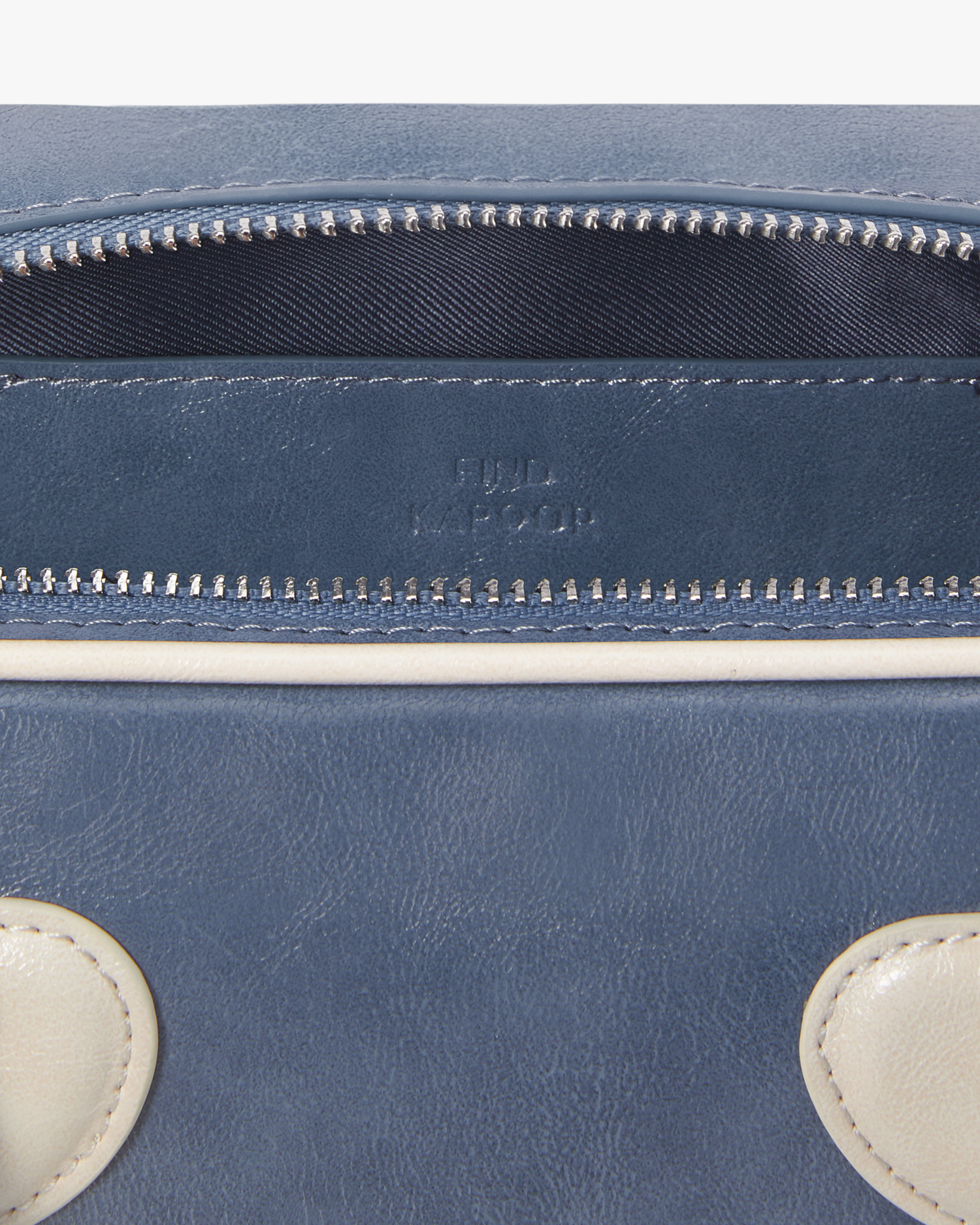 【FIND KAPOOR】HEART BLOCK BAG 22 CRINKLED - BLUE IVORY FINDKAPOOR - EN