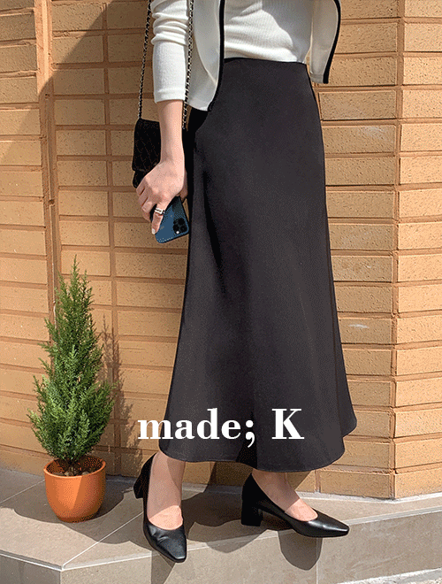 [オリジナル]裾フレアサイドジップスカート