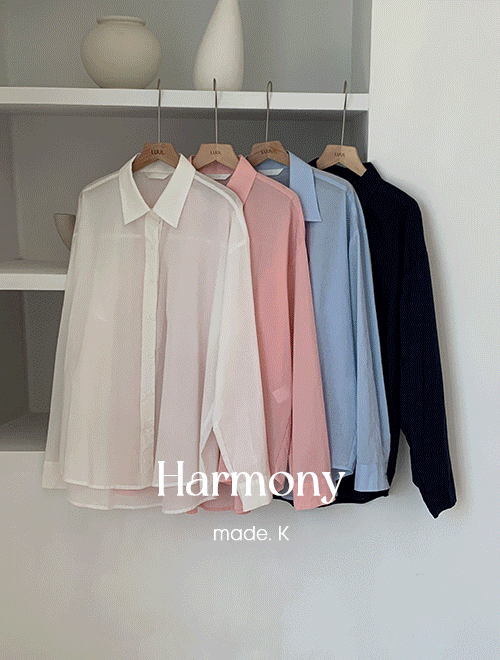 [자체제작/살안타템☀]#여름💙 하모니 데일리 썸머 오버핏 코튼 셔츠