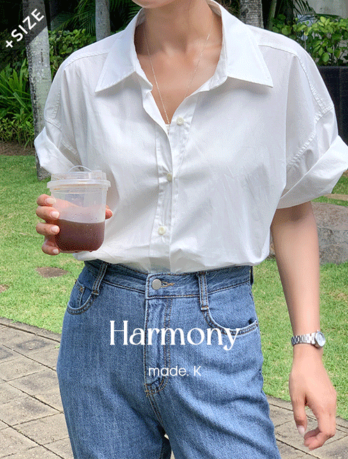 [자체제작]#여름💙 하모니 데일리 루즈핏 반팔 셔츠
