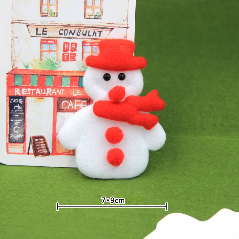 펠트장식 크리스마스 눈사람 7*9cm [C0152]