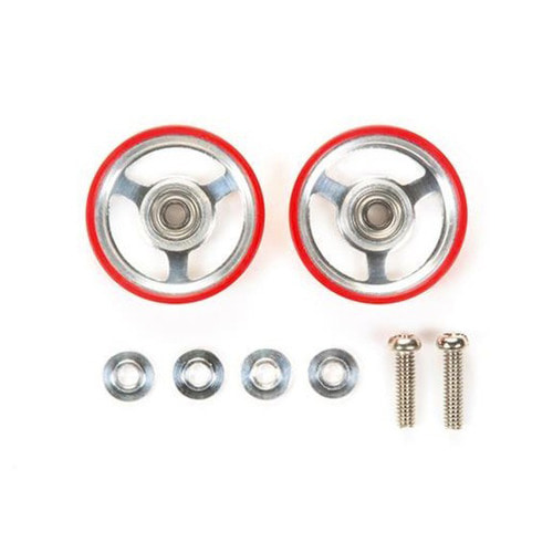 [95347] 17mm Aluminum Rollers w/Plastic Rings (Red) 레드 프라롤러