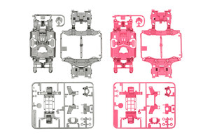 [95235] MS Chassis Set (Silver/Pink)