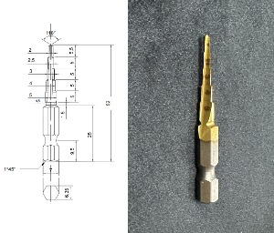 [정품가공] smc 스텝비트 2mm-5mm HSS M2 티타늄코팅