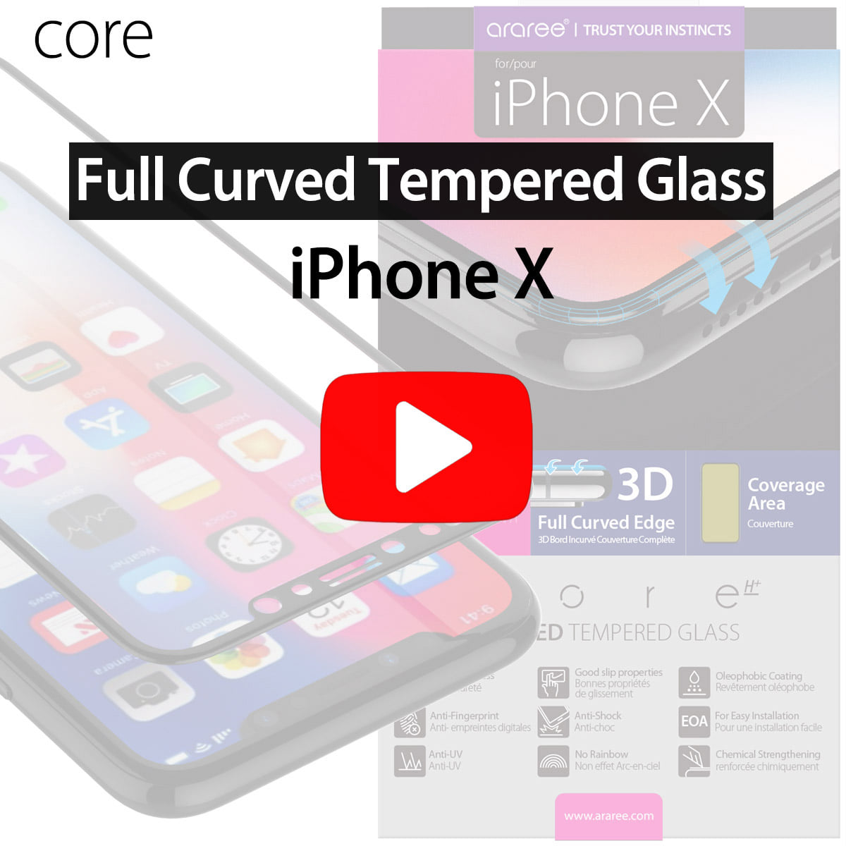 IPhone X]Full cover tempered glass Install Guide