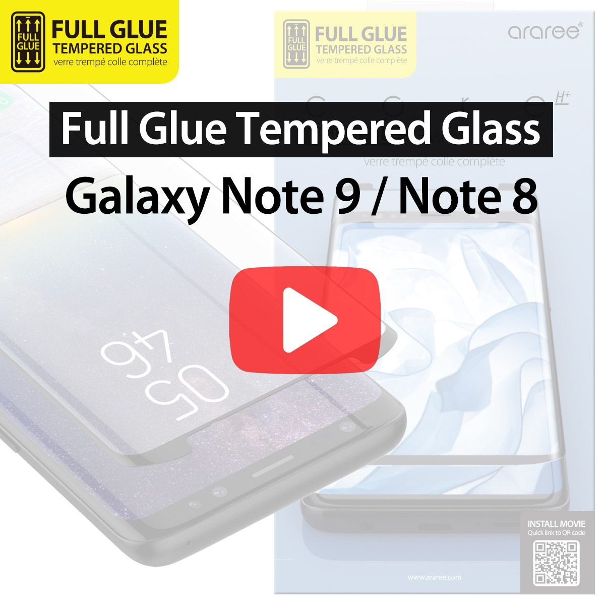 Note9/Note8 core FullGlue Tempered Glass Screen Protector Install Guide