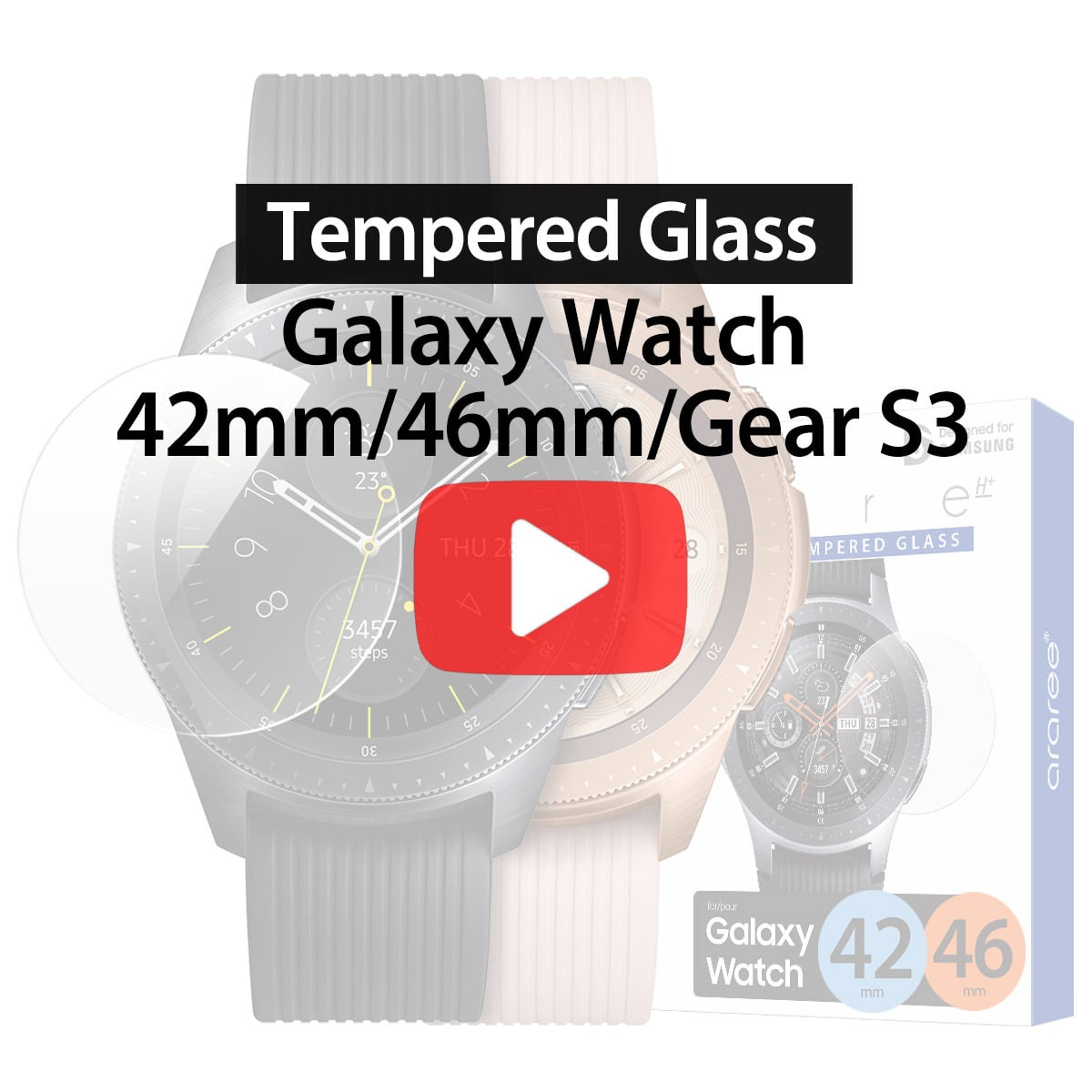[araree] Tempered Glass for Samsung Galaxy Watch / Gear S3