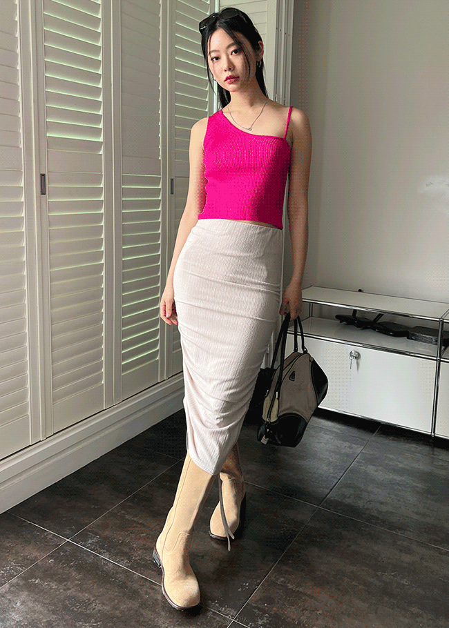 Ruched Side Two-Way Skirt
