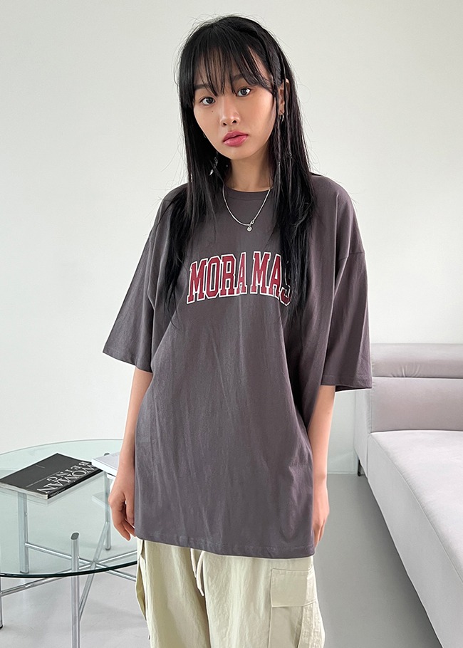 Lettering Front Loose Fit T-Shirt