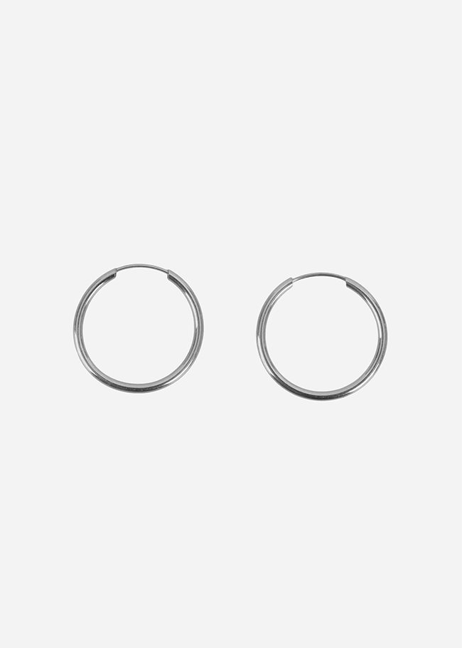 DARKVICTORY氣質美銀金屬圓圈耳環