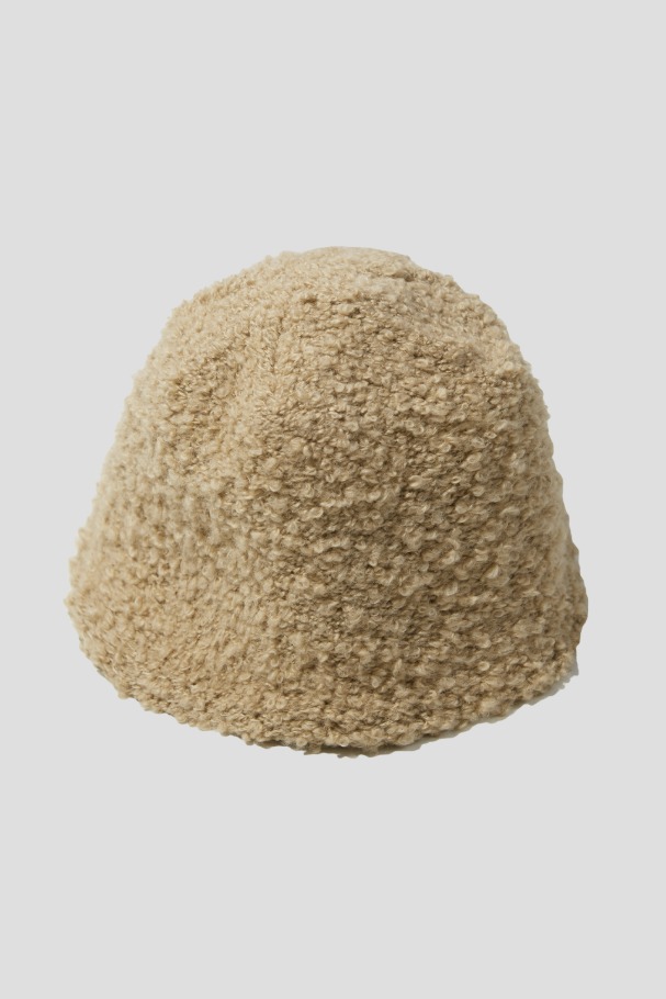 羊毛混纺纯色针织渔夫帽