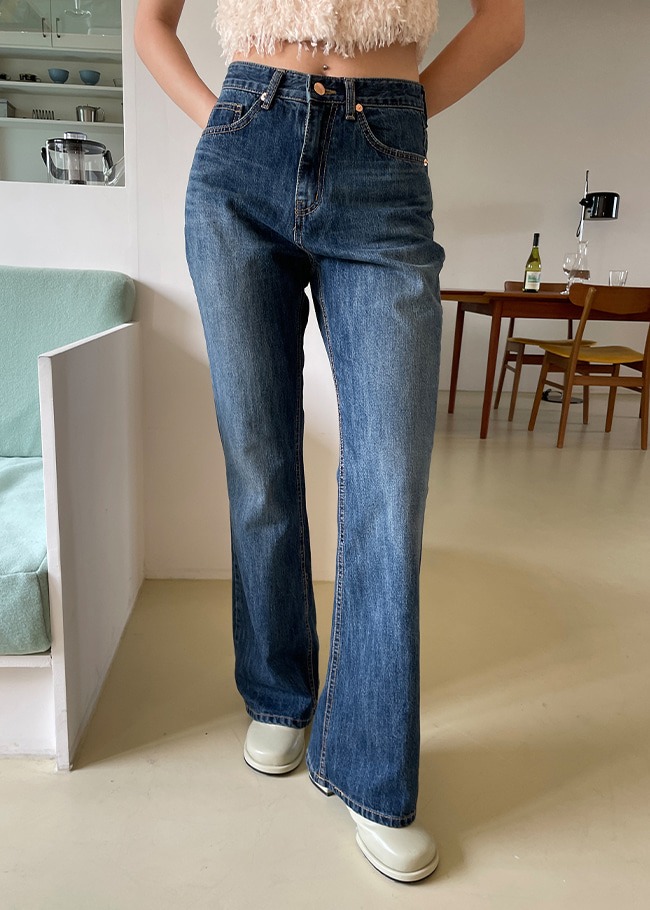 Washed Bootcut Jeans