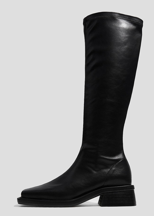 Basic Tall Square Toe Heeled Boots
