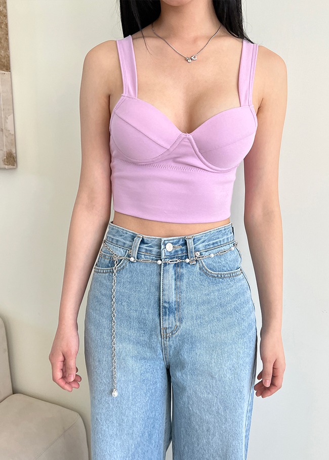 Cotton-Blended Bustier