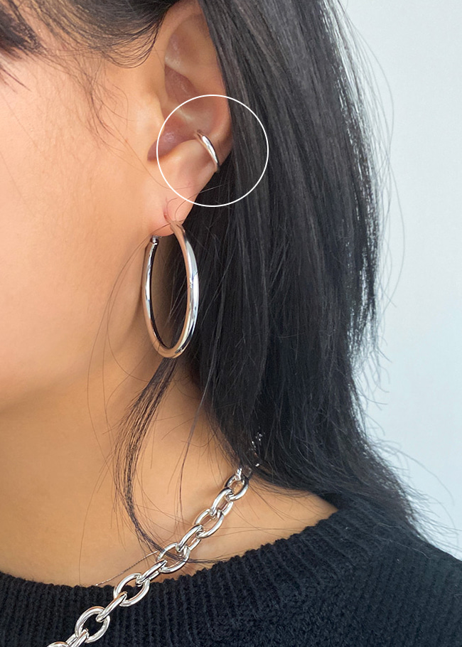 Silver Tapered Ear Cuff