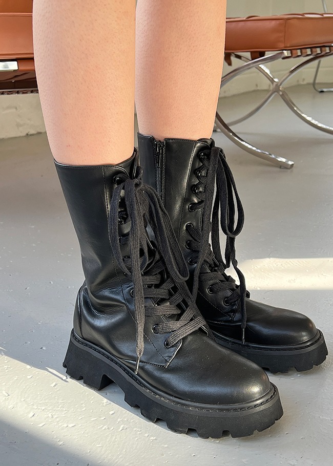 Lace-Up Combat Boots