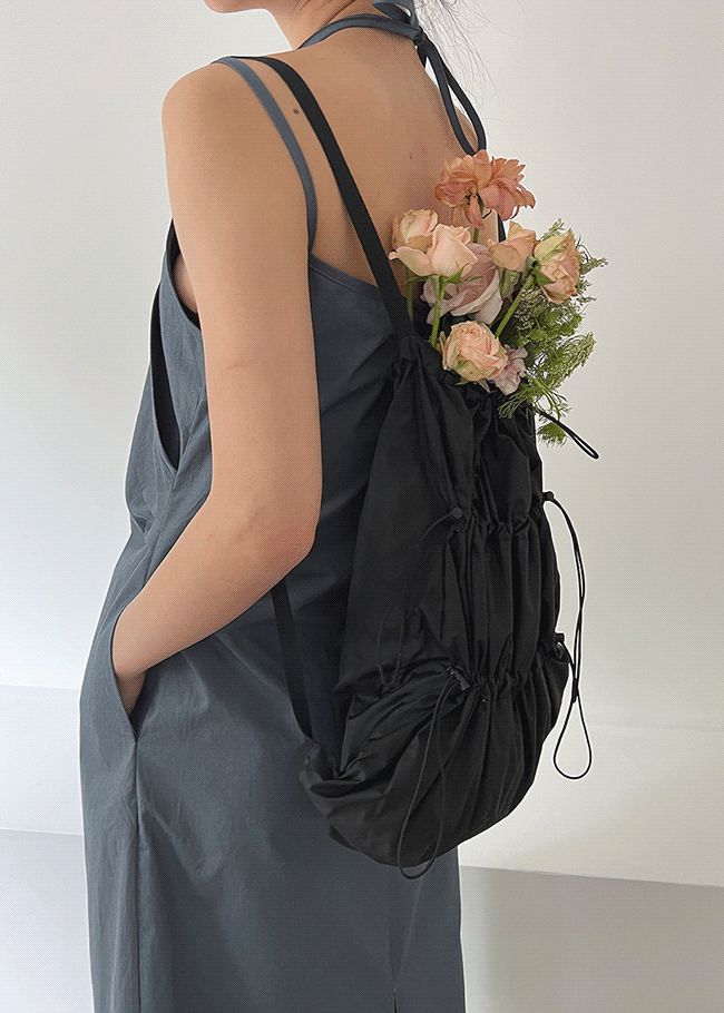 Drawstring Solid Tone Backpack