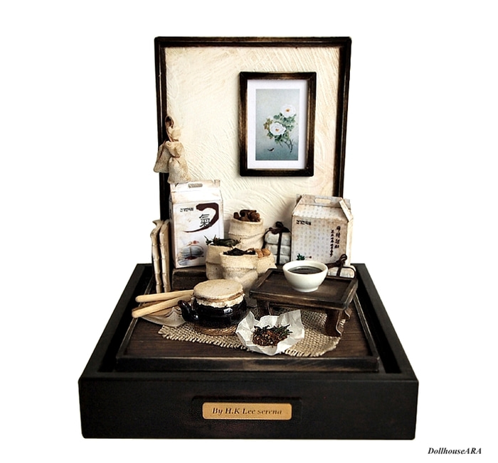 Traditional oriental Herbal Medicine Set- Dollhouse Miniatures