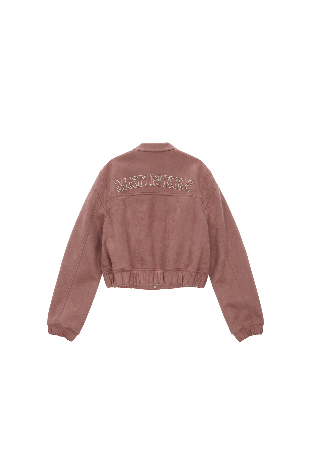 FAUX SUEDE BOMBER JUMPER FOR WOMEN IN PINK