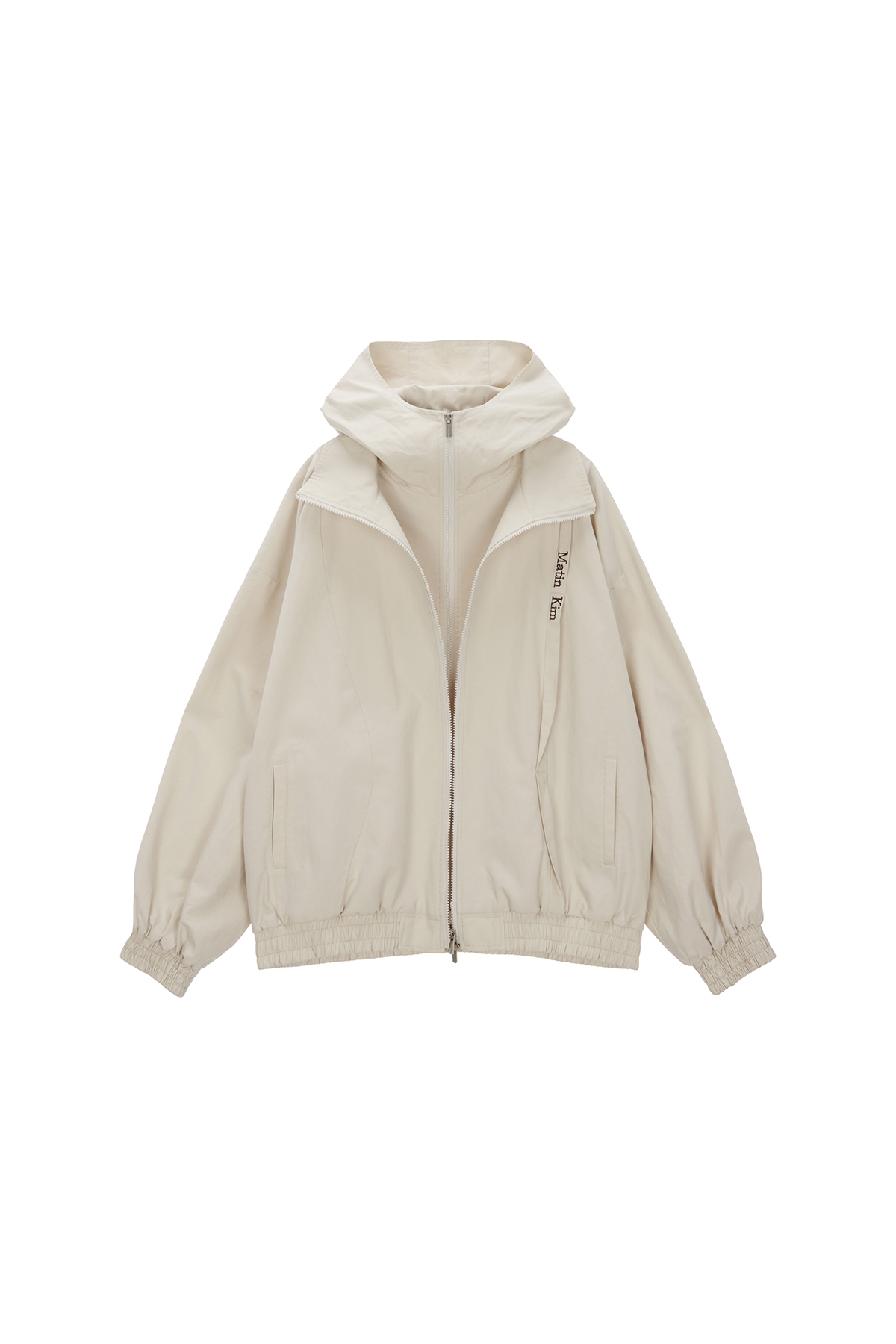 LAYERED HOODY BALLOON JUMPER IN IVORY