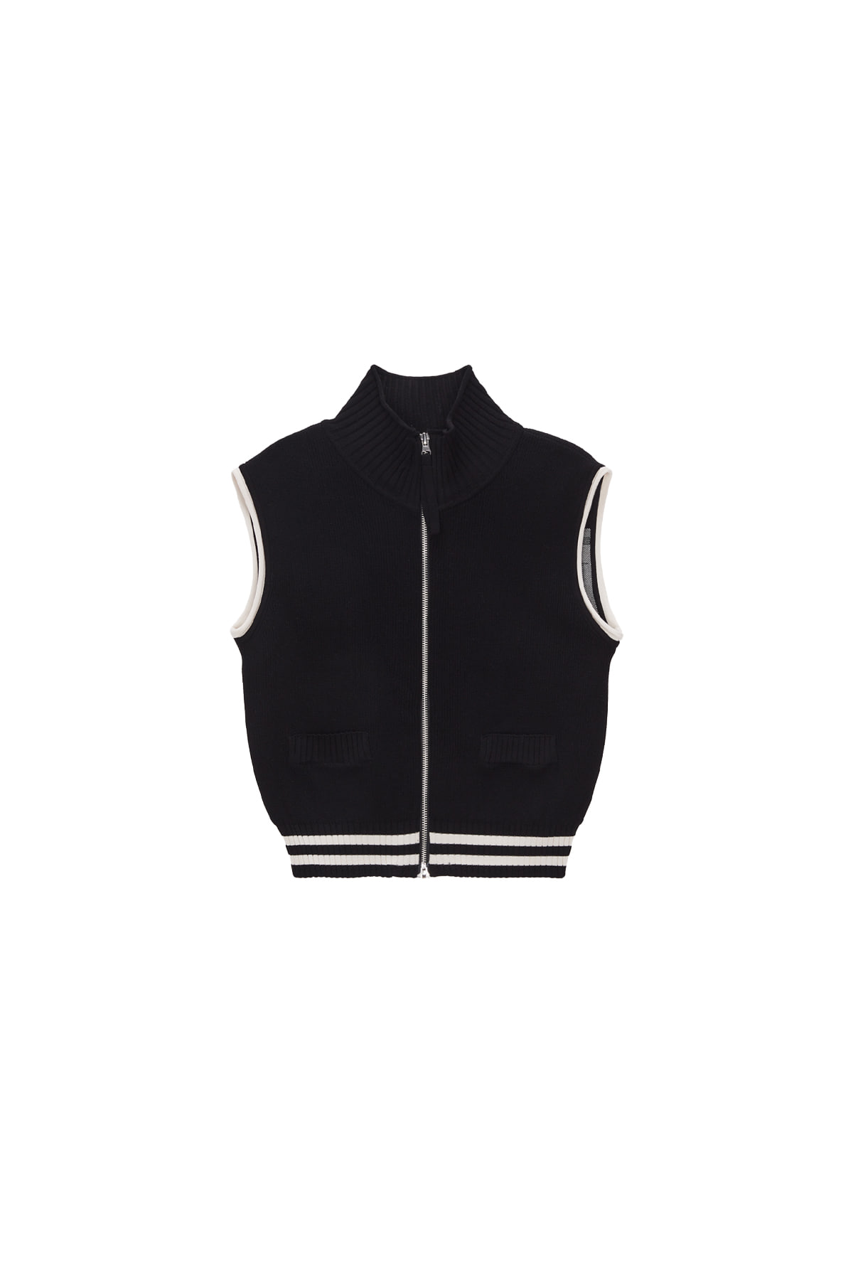 Matin Kim Women's Spell Point Stripe Knit Vest Black - SS25 - US