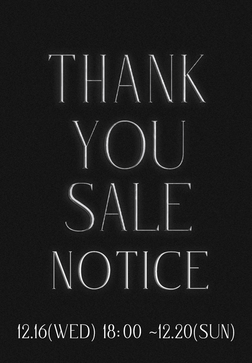 THANK YOU SALE NOTICE