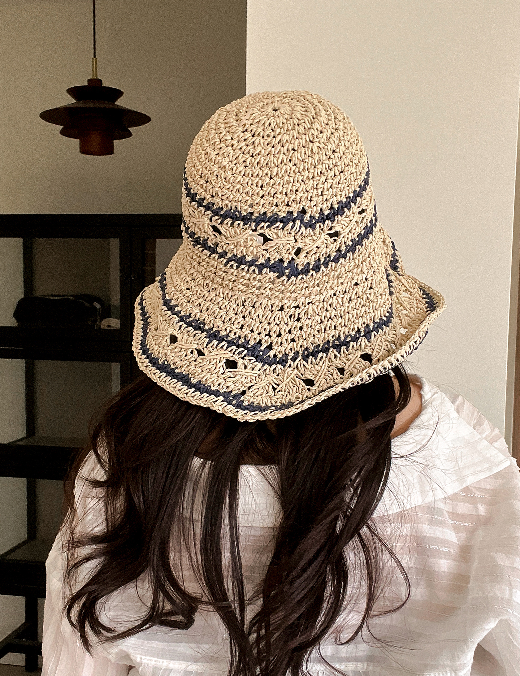 알로하 밀짚 뜨개 여성 와이어 밀짚 버킷햇 벙거지 여름 모자