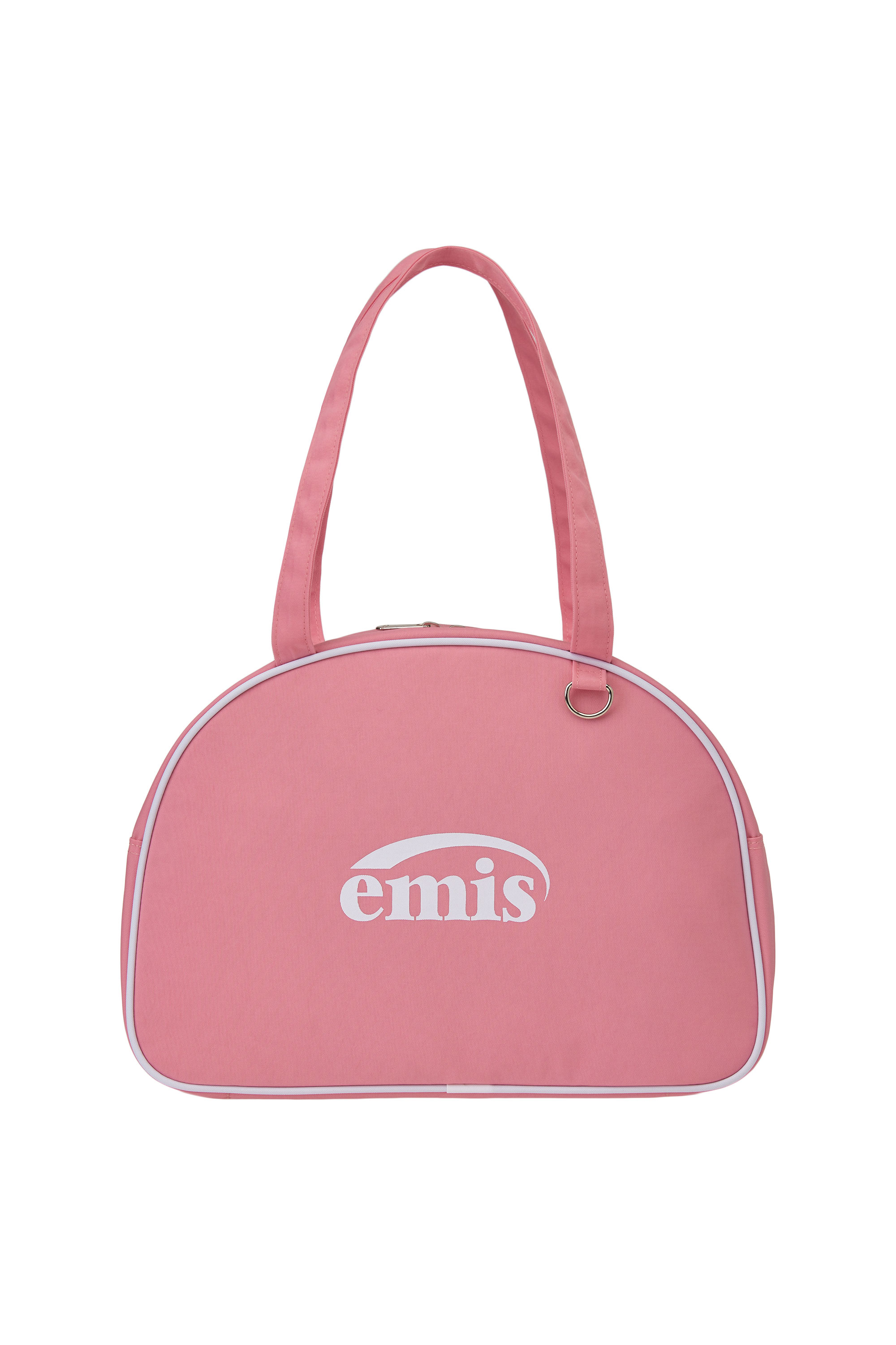 NYLON ROUND HALF BAG-PINK