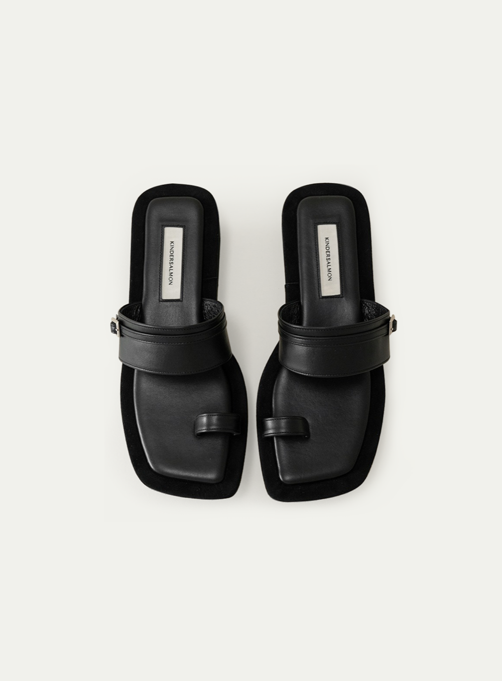 [ESSENTIAL] Mini Buckle Sandals Black