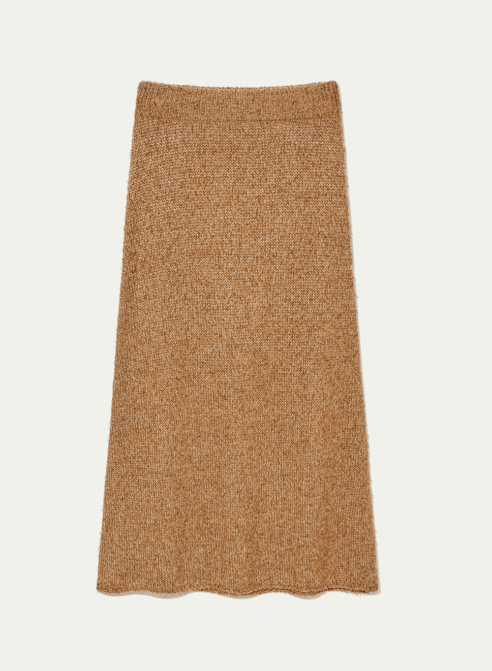 Bouclé A-line Knitted Skirt Multed-Orange