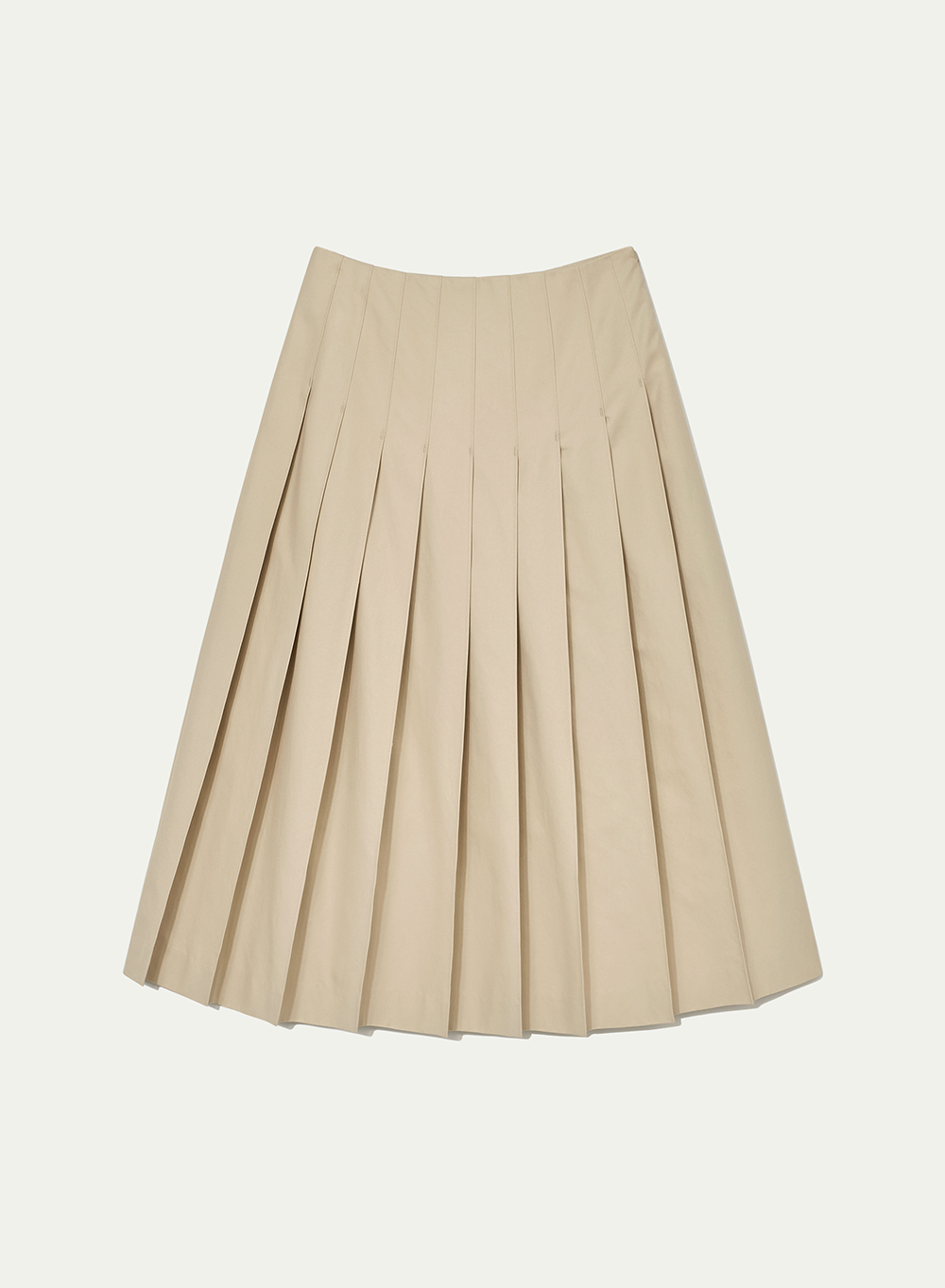 PF23 Pleated A-line Skirt Sand Beige