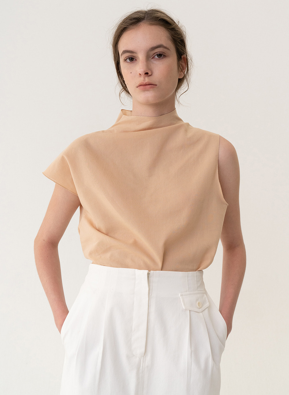 [6/9 출고][ESSENTIAL] Original H-line Skirt White