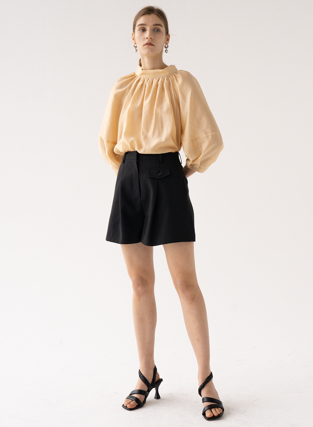 SS21 Gathered Neck Blouse Golden