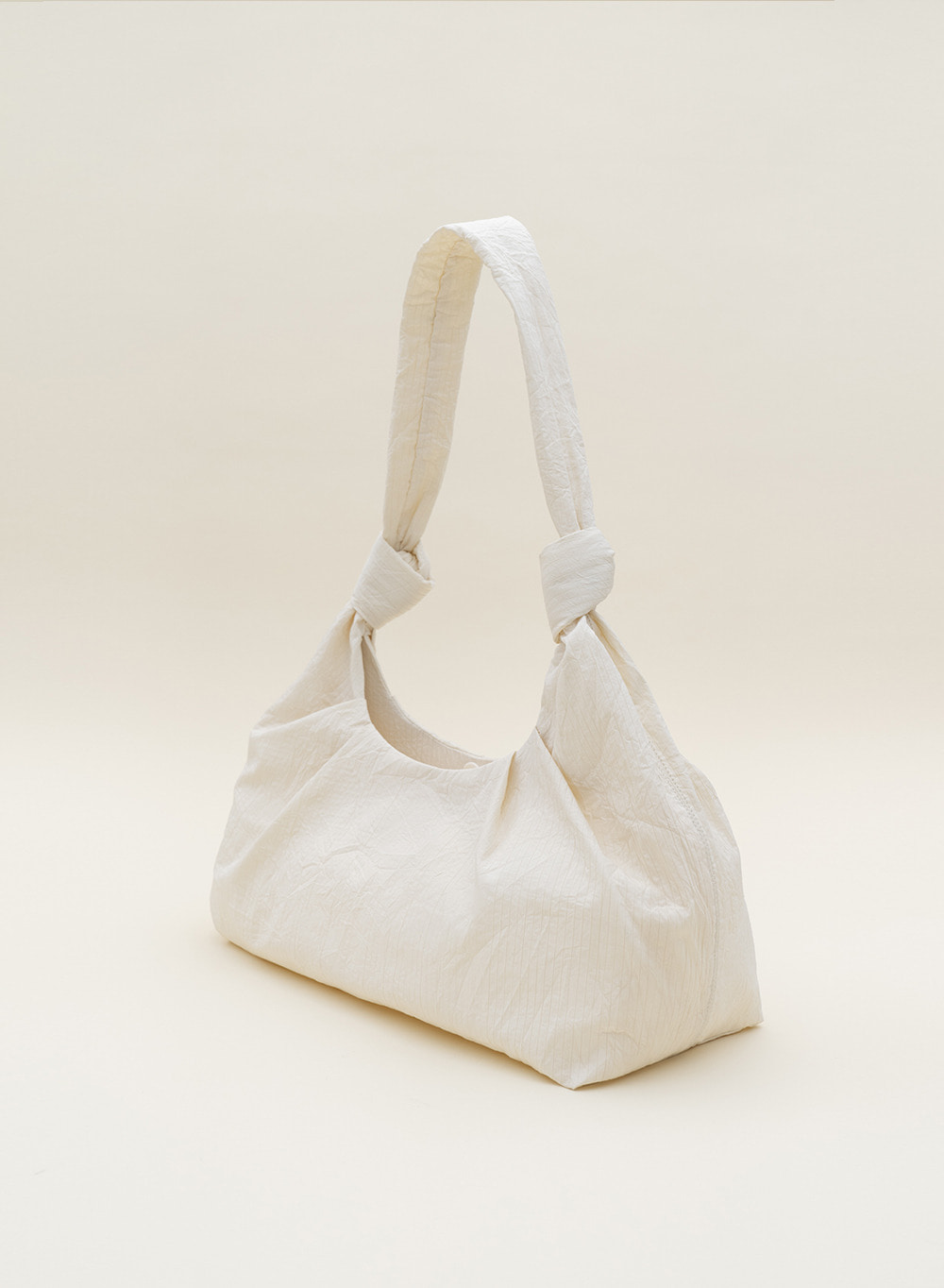 Quilted Cotton Knot bag Cream