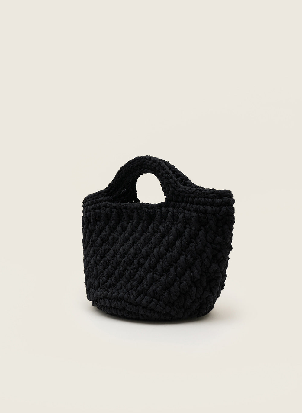 SS22 핸드메이드 Hand-made Knitted Tote Black