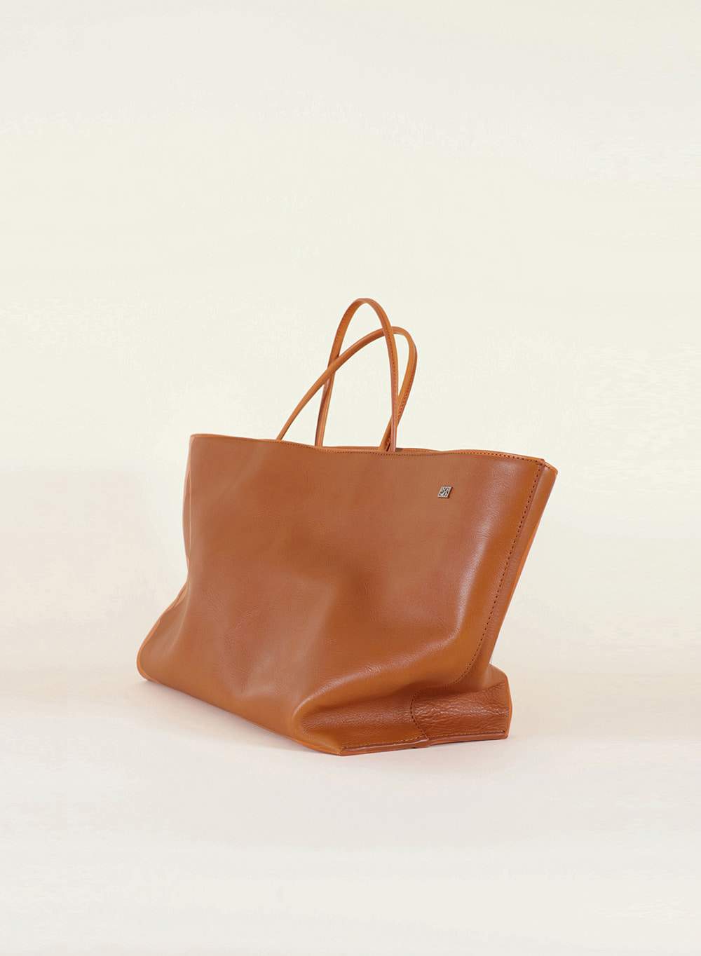 Leather Shopper Bag Tan