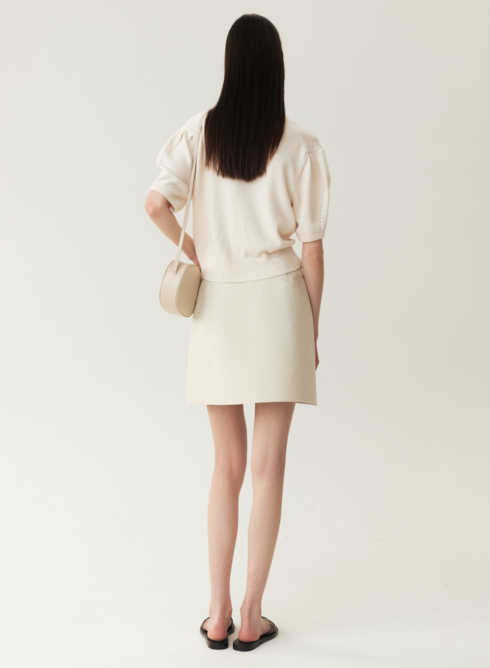 RESORT23 A-line Mini Skirt Cream