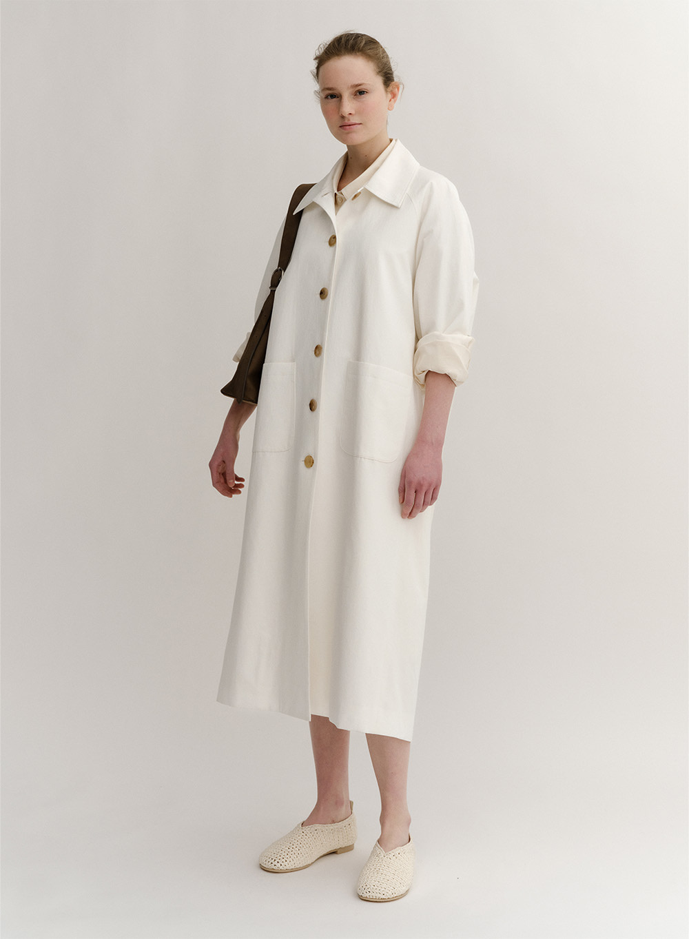 [예약배송] SS24 Haumea Linen Coat Off-White