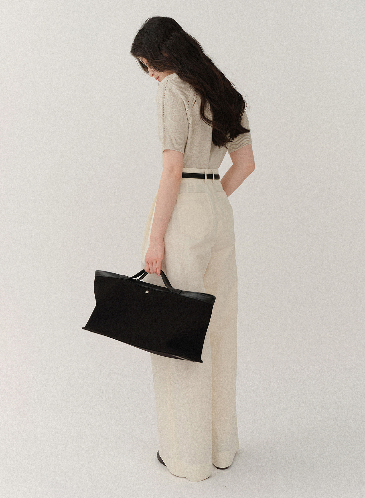 RESTOCK] Posell Canvas Tote Bag Black - KINDERSALMON