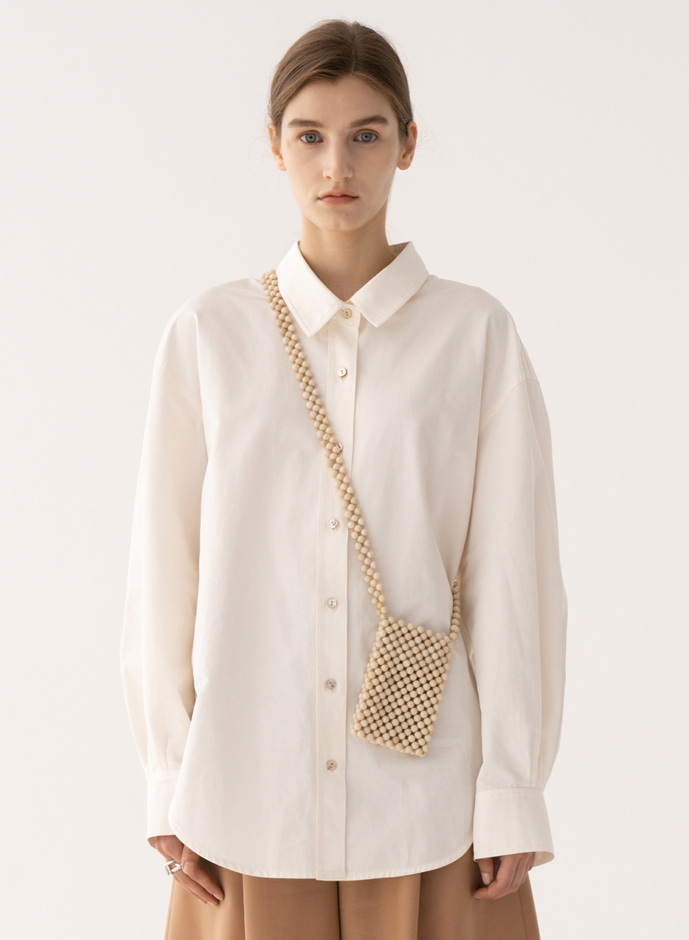 SS21 Supima Cotton Overshirt From Japan (COSMO) Bone-white
