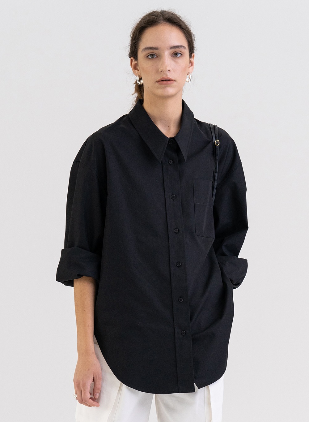 [10/4 출고]FW21 Wide Shirt Black