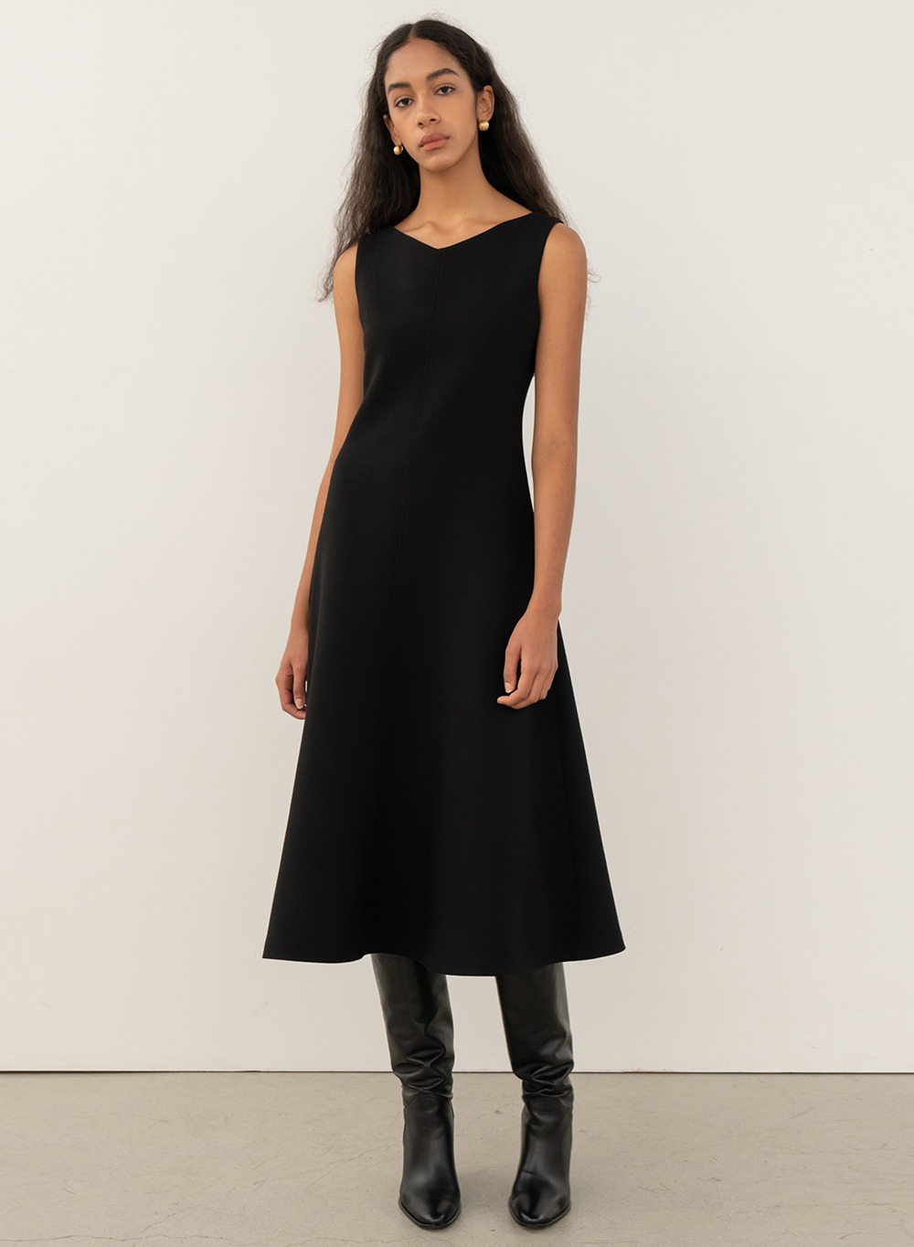 Karina A-Line Dress Black