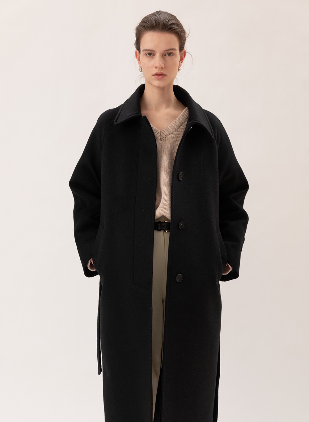 [FW20 ESSENTIAL] 캐시미어 Cashmere Single Coat Black