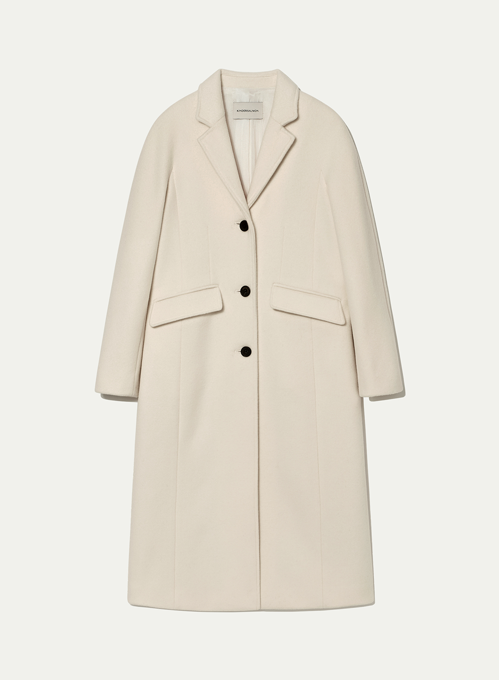 Hourglass Single Breasted Coat Ivory