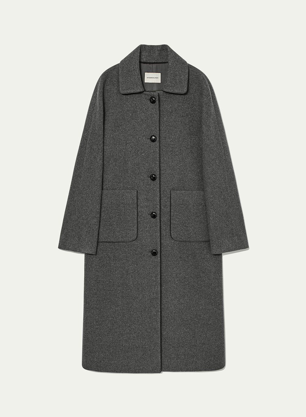 PF23 Ambre Wool Single Coat Mid Grey Melange