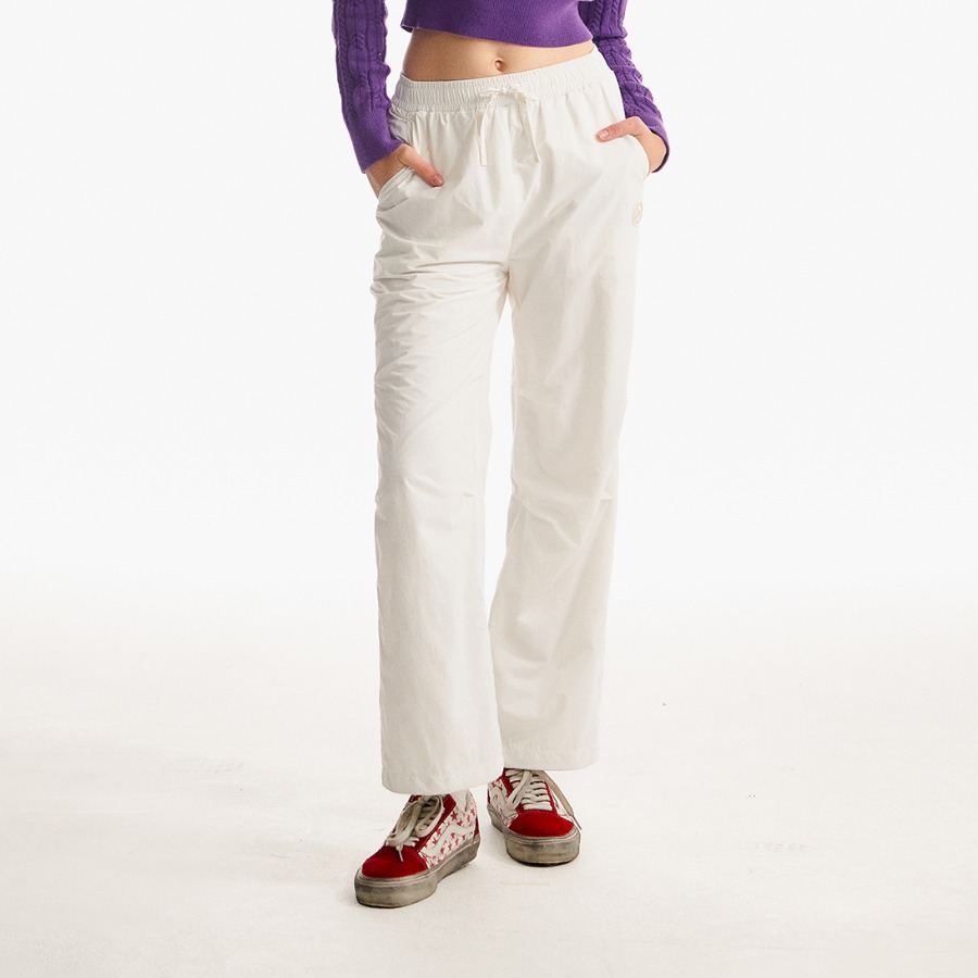 DOODLE CHERRY WIDE WOVEN PANTS [IVORY]